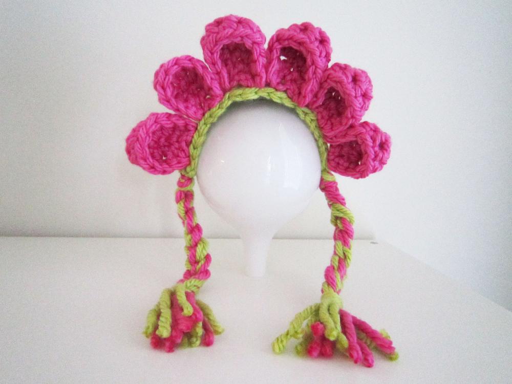 Flower Bonnet Newborn Girl Photo Prop