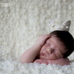 Crochet Crown Newborn Photo Prop Mini Princess Crown