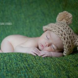 Double Pom Jester Baby Hat - Photo Prop