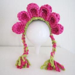 Flower Bonnet Newborn Girl Photo Prop